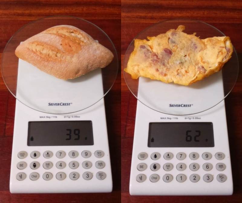 cantidad de calorías que contiene una tortilla francesa