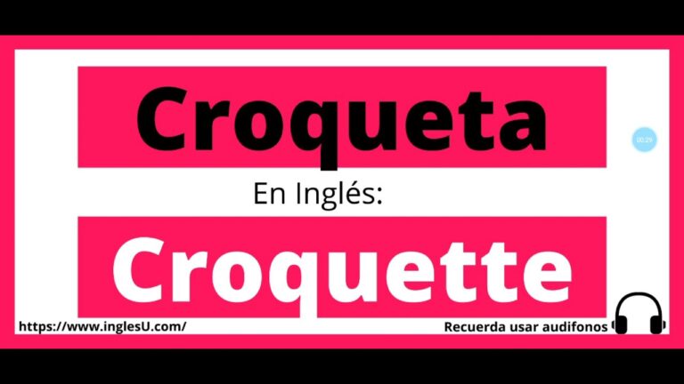 ¿Cómo se dice Croqueta en Inglés? Descubre la respuesta aquí.